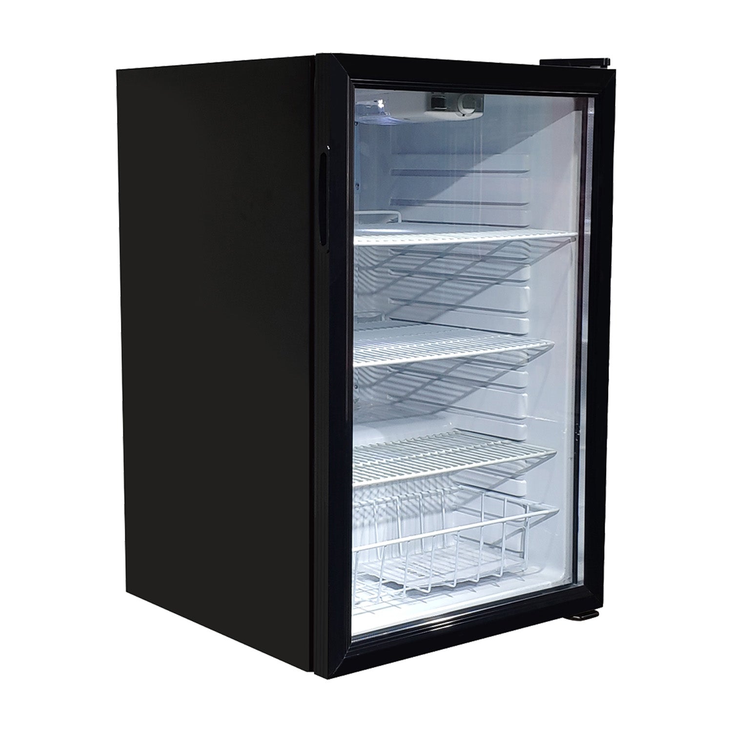 NNEDPE 130L Mini Bar Fridge Glass Door Beverage Cooler Refrigerator-1