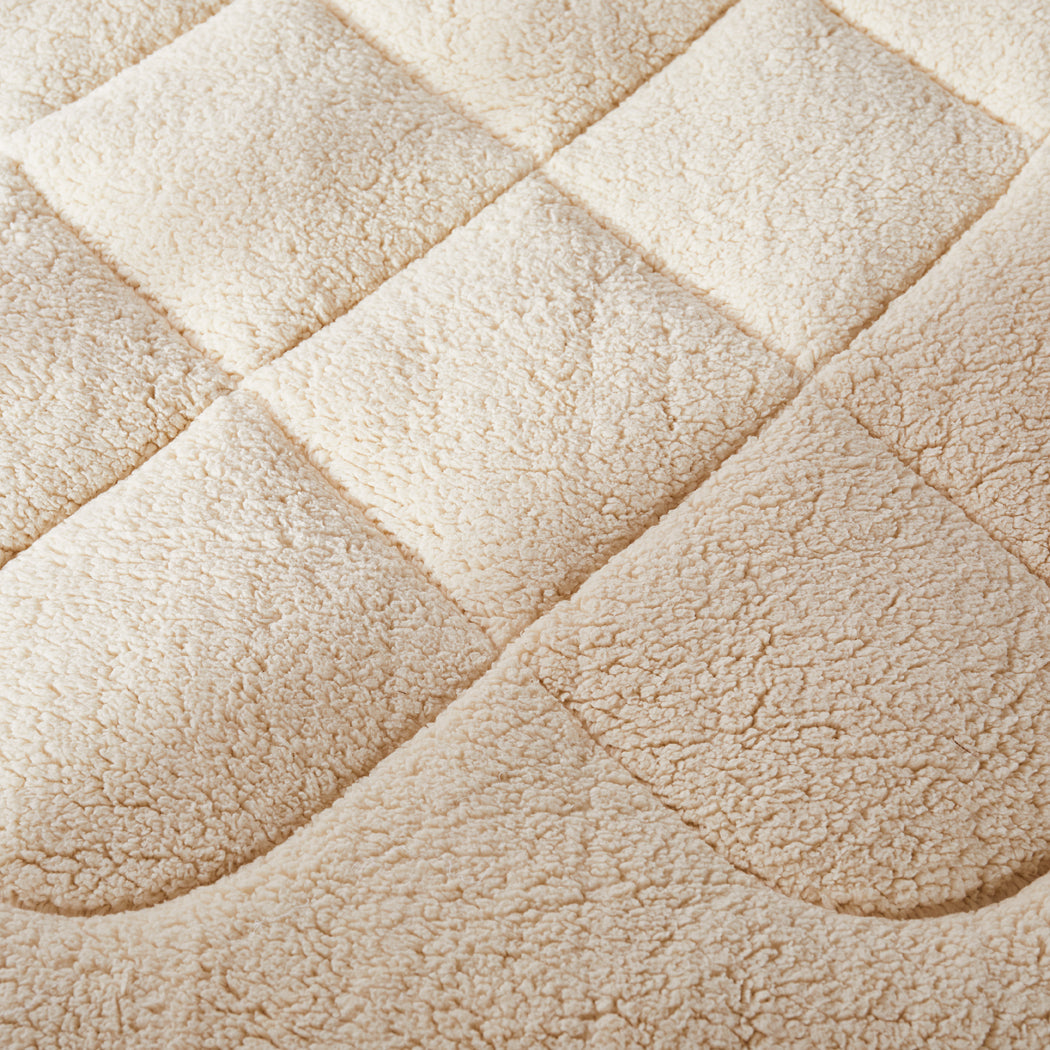 NNEIDS DreamZ Mattress Topper 100% Wool Underlay Queen-4