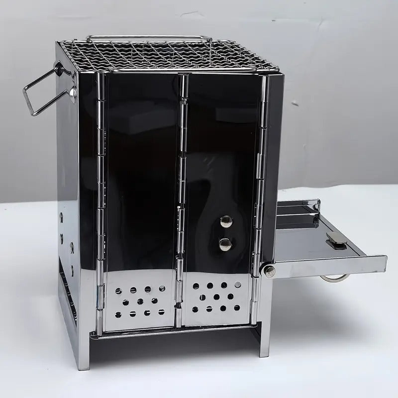 Folding Grill Mini BBQ Firewood Stove-3