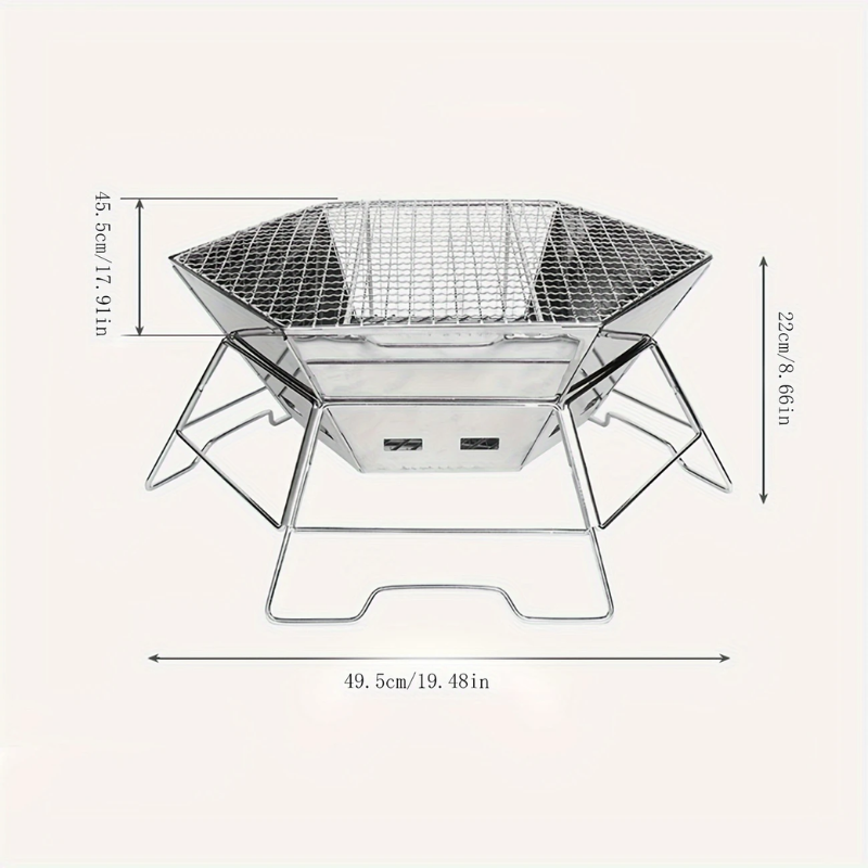 Stainless Steel Folding BBQ Stove-3