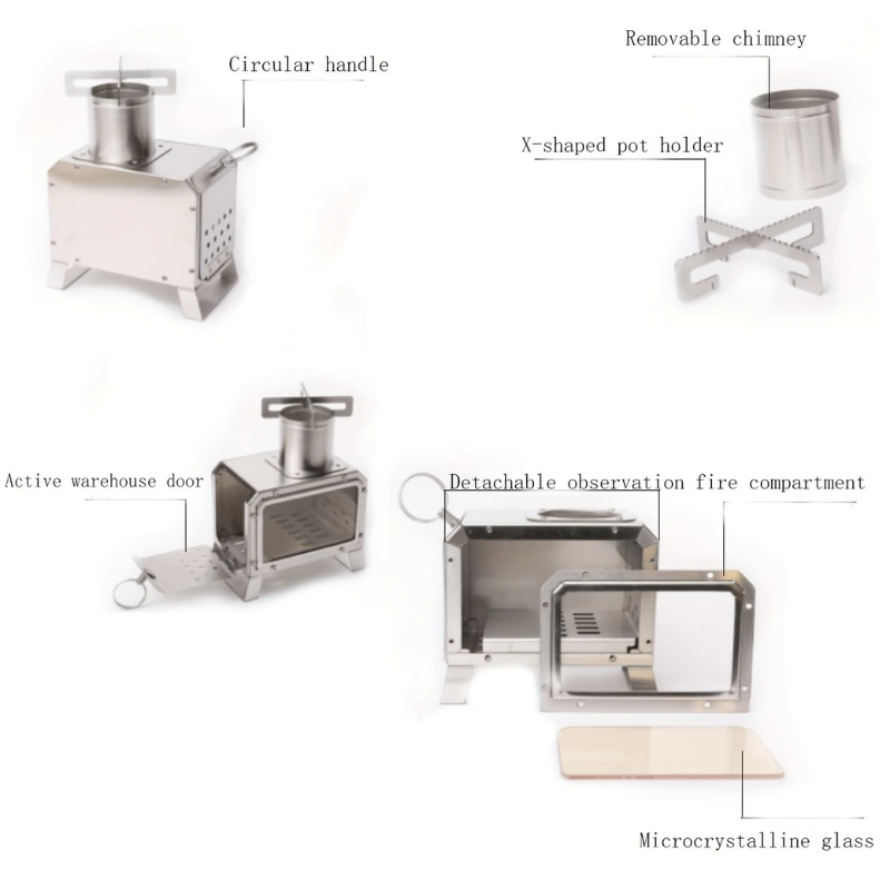 Camping Stainless Steel Wood Stove-2