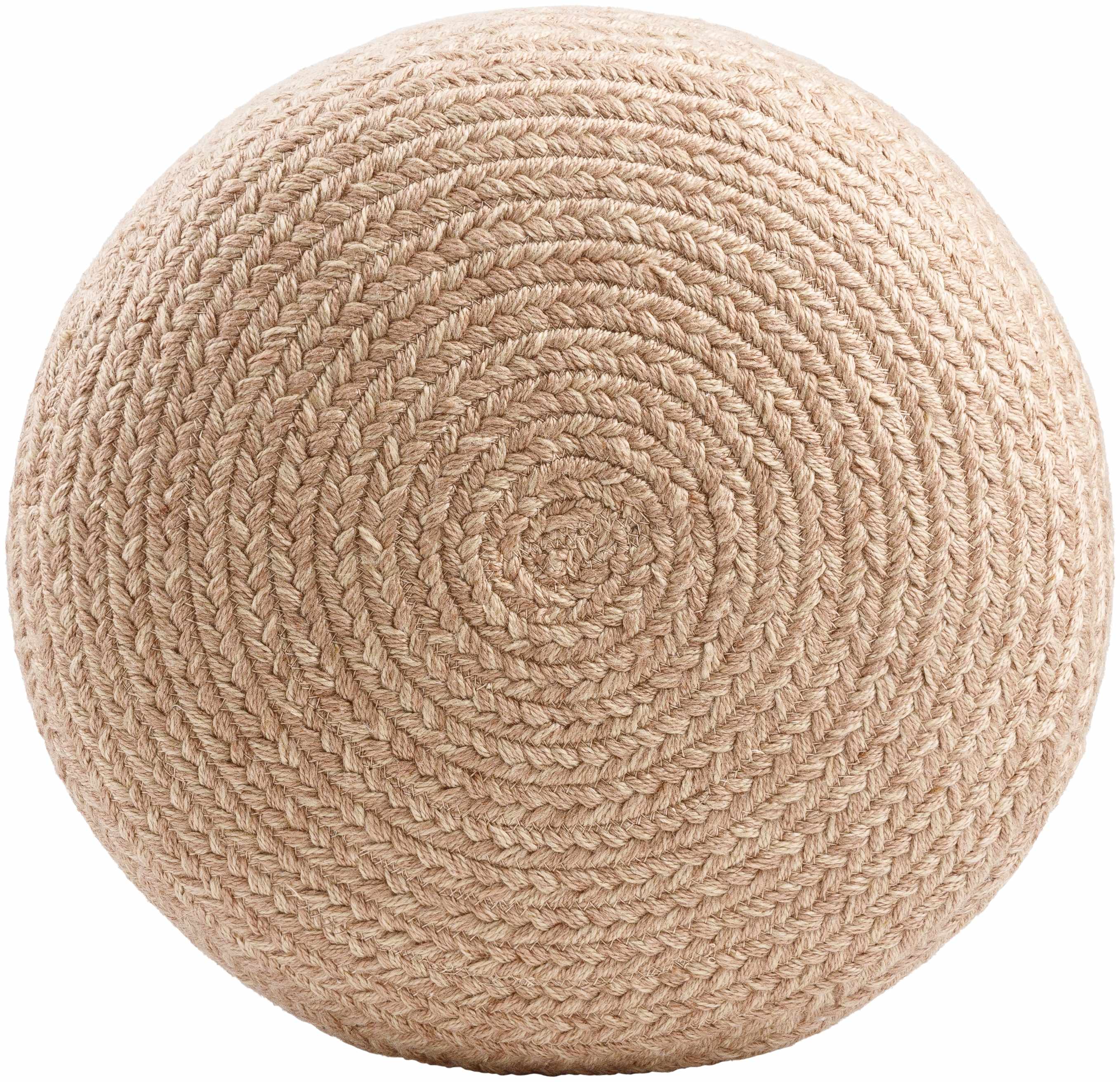 Tonanitla Natural Fiber Dusty Pink Knitted Pouf-1