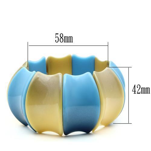 VL040 - Resin Bracelet with Synthetic Synthetic Stone in Multi Color-1