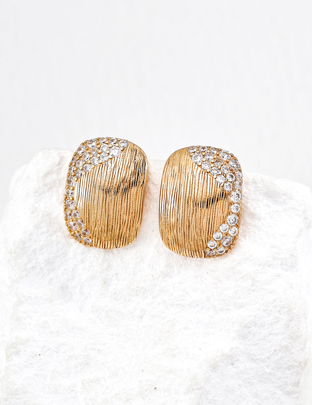 Vintage Matte Zircon Earrings-0