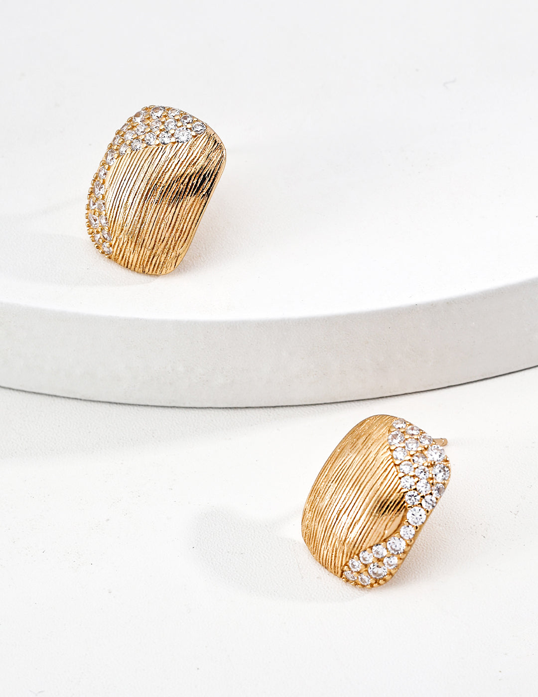 Vintage Matte Zircon Earrings-3