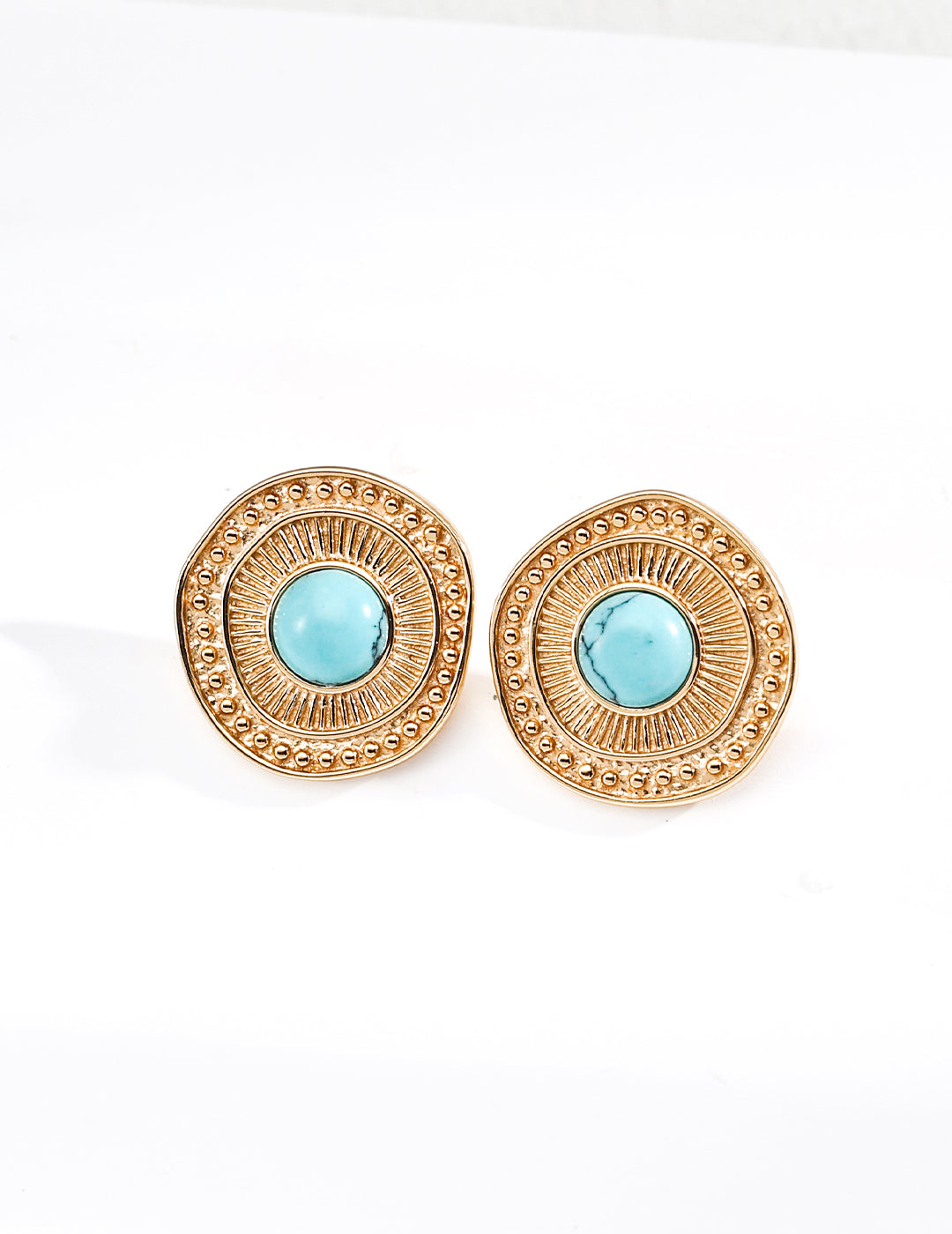 Vintage Turquoise Stud Earrings-0