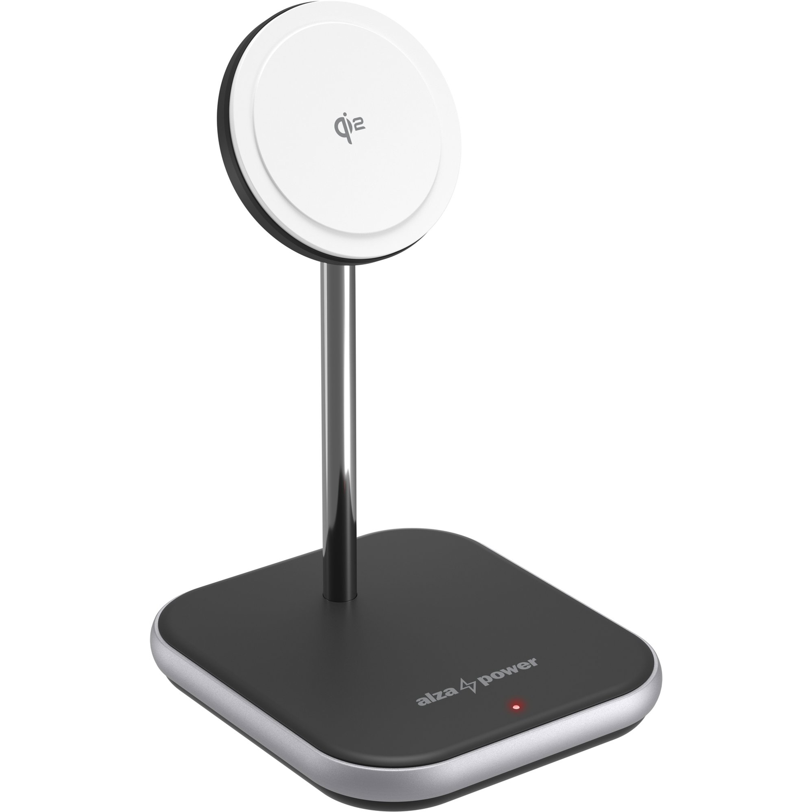 AlzaPower WQT310 Wireless Qi2 Compatible with MagSafe Charger Stand, 15W, fekete (APW-CCWQT310B)-0