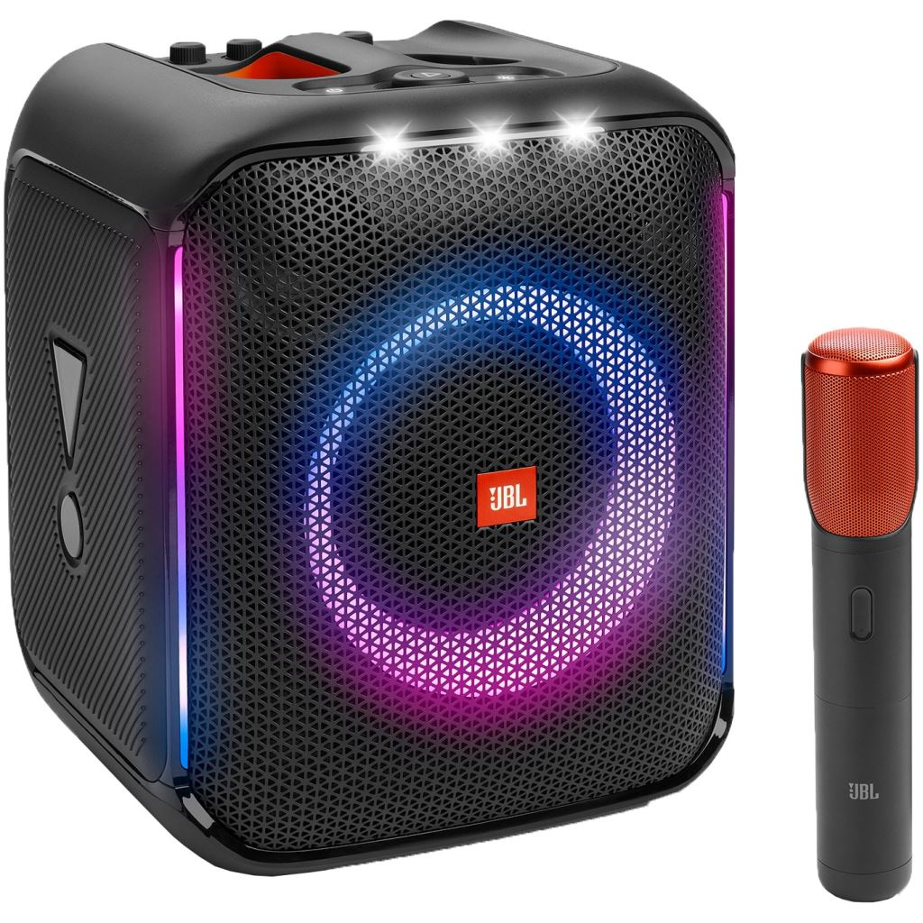 Преносима тонколона JBL Partybox Encore, 100W, Bluetooth, 10H, Light show, IPX4, Безжичен микрофон, Черен (ENCORE1MICEP)-0