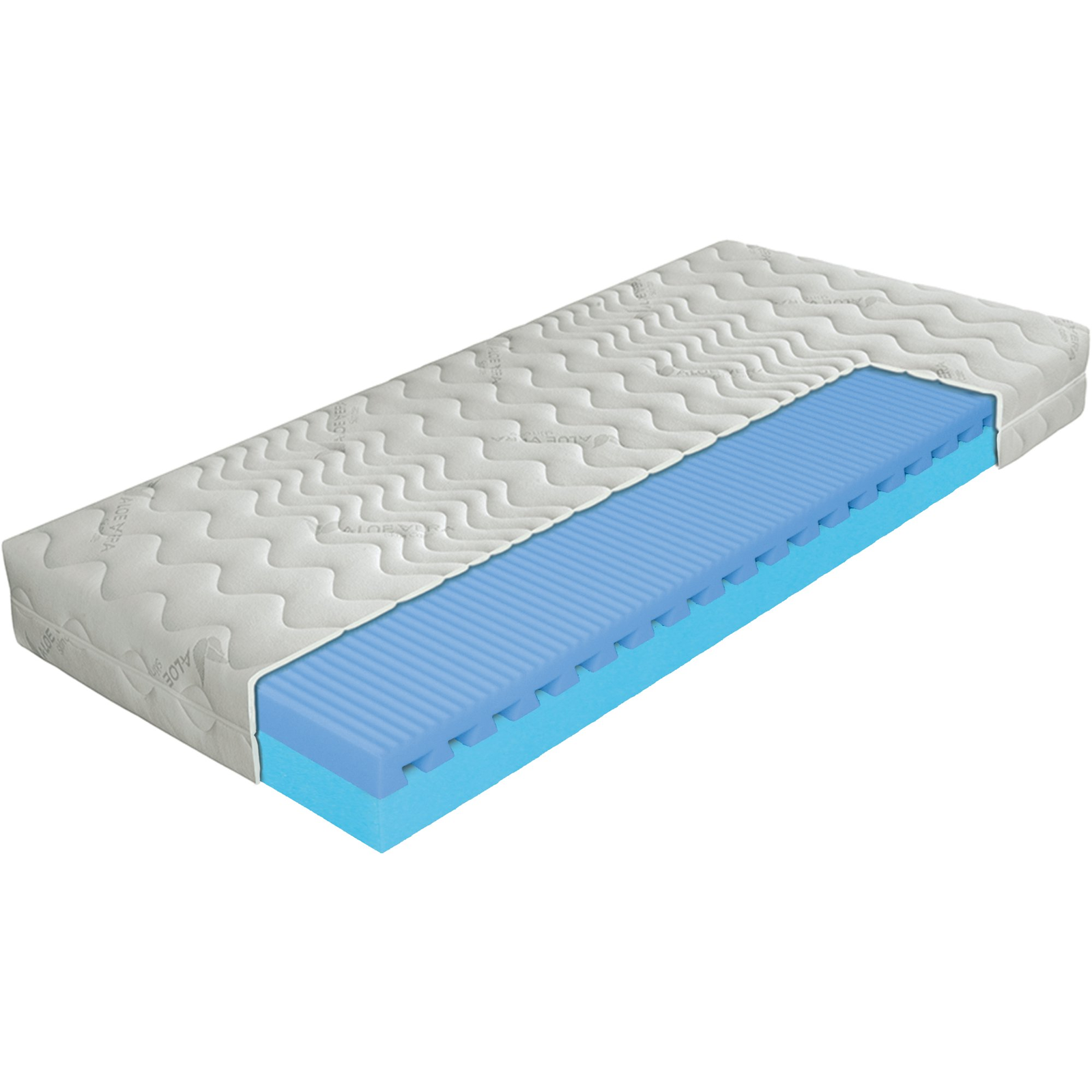 Pala Airy Foam AloeVera, zónás, légpárnás, 90 × 200 cm (8586028210000)-0