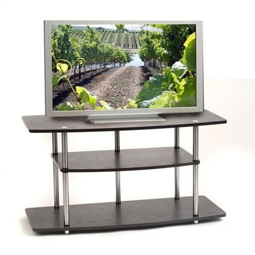 Black 42-Inch Flat Screen TV Stand-0