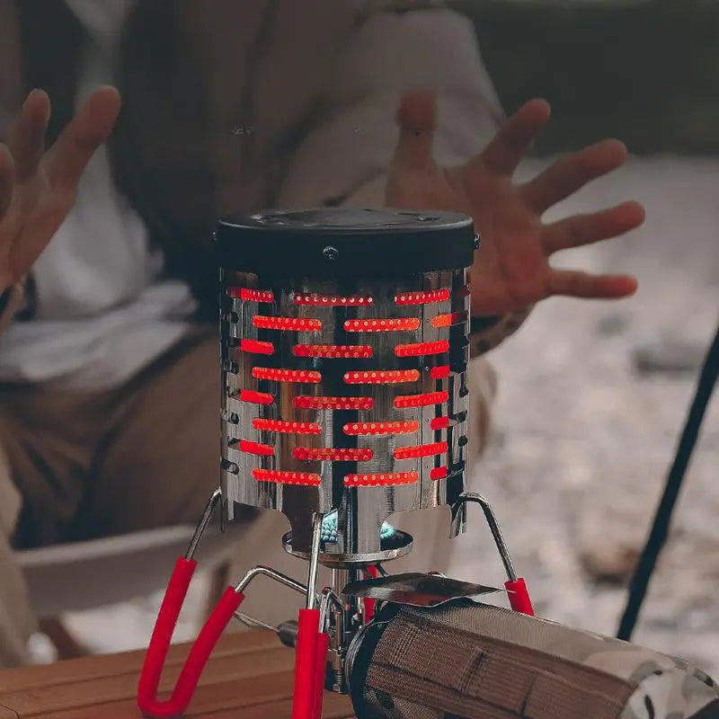 Camping Mini Heating Stove - Stainless Steel Grill Stove-4