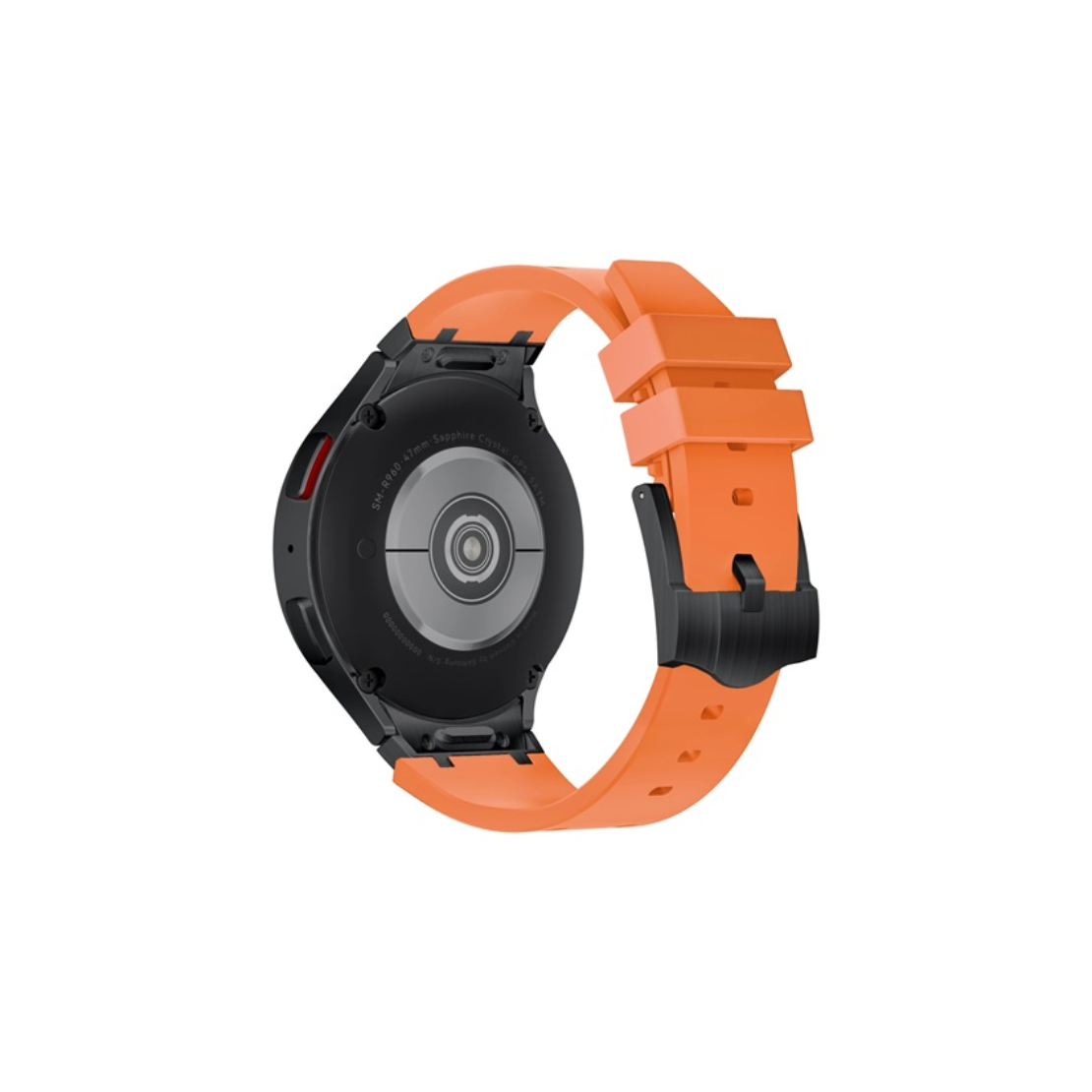 Mybandz Element Samsung Galaxy Watch 5/6/7 Szilikon Okosóra szíj 20mm - Narancs/Fekete (53273)-0