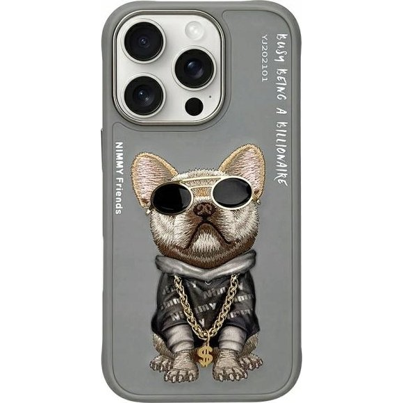 Nimmy Glasses Cool Dog Tok iPhone 16 Pro - Szürke (N-YJ-IP16-PRO-01-B)-0