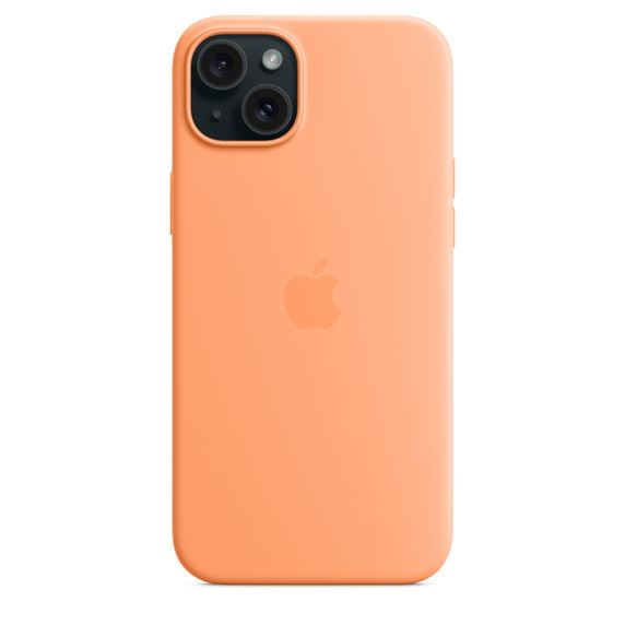 APPLE SILICONE CASE MT173ZM/A IPHONE 15 PLUS ORANGE SORBET OPEN PACKAGE (MT173ZM/A)-0