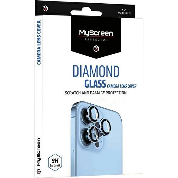 MyScreen Diamond Glass Kamera Objektív Tok iPhone 14 6,1"/14 Plus 6,7" Fekete Kameralencse-Védő Fólia (5904433213097)-0