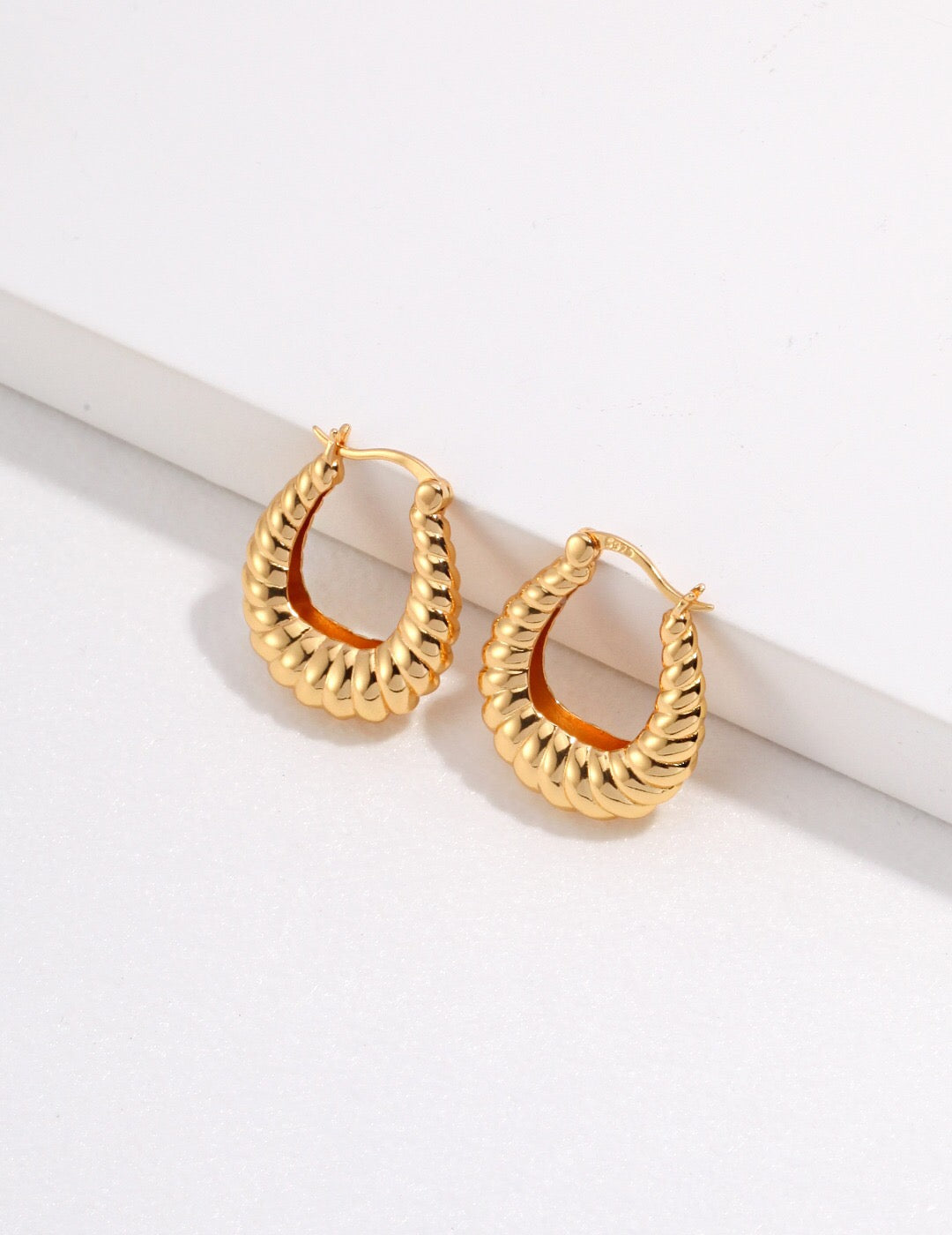 Twisted Stripe Stud Earrings-1