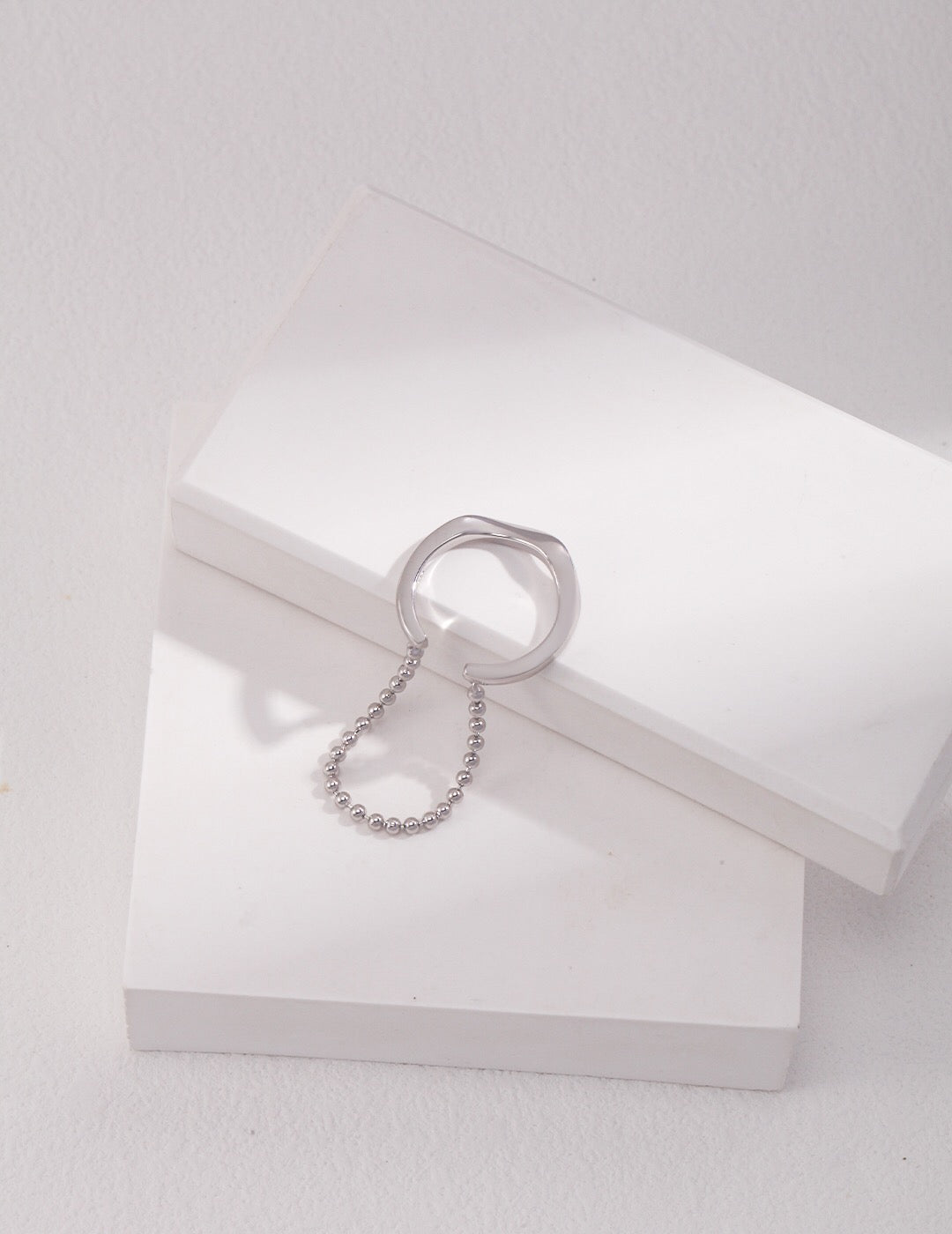 Irregular Rings with Beaded Chain Ring-2