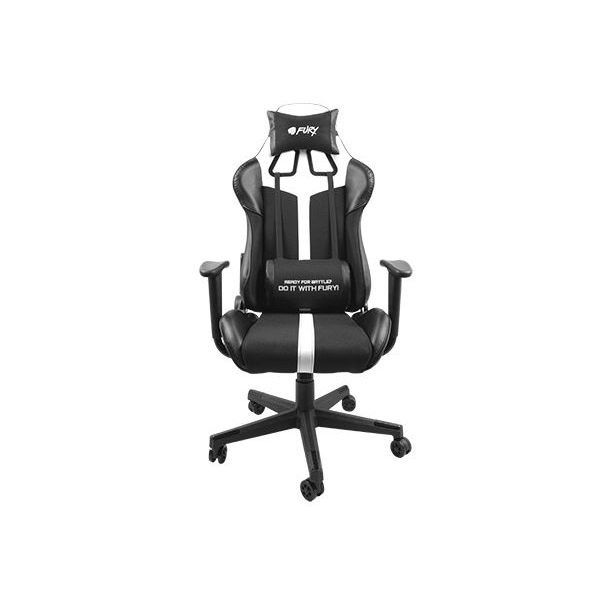 Scaun de gaming, Fury Avenger XL, Piele sintetica, Alb/Negru (NFF-1712)-0