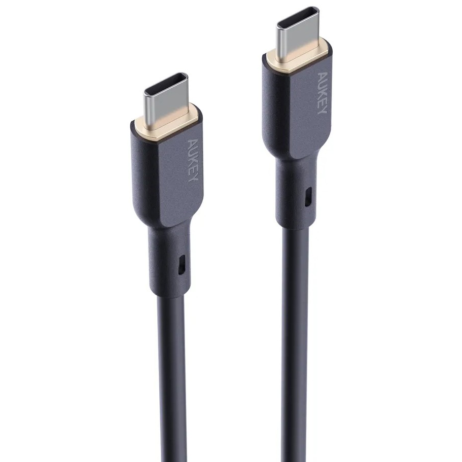 AUKEY CB-SCC101 USB-C apa - USB-C apa 2.0 Adat és töltőkábel - Fekete (1m) (CB-SCC101)-0