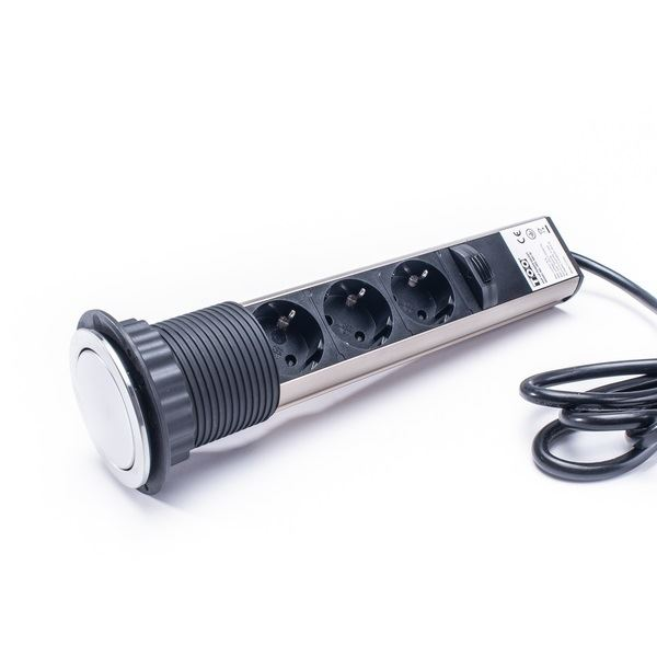 TOO PPS-301-3C rejtett hálózati elosztó 3 aljzat króm (PPS-301-3C)-0