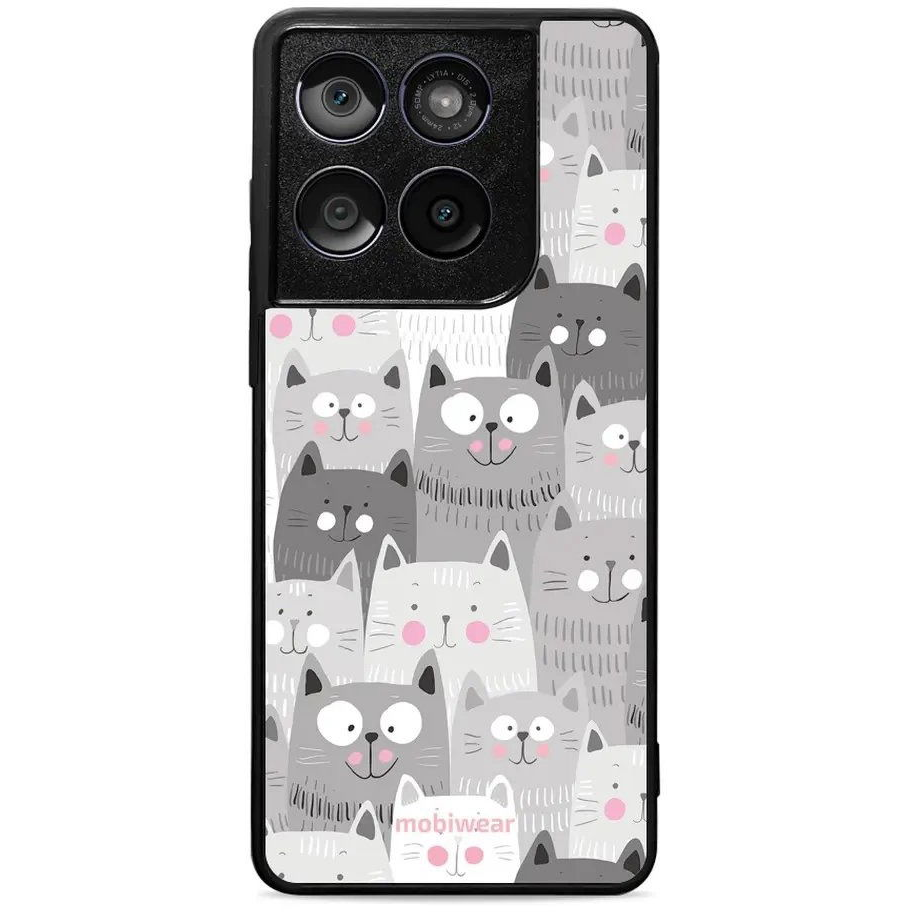 Mobiwear Glossy Motorola Edge 60 Fusion fényes tok - macskák (5907861009607)-0