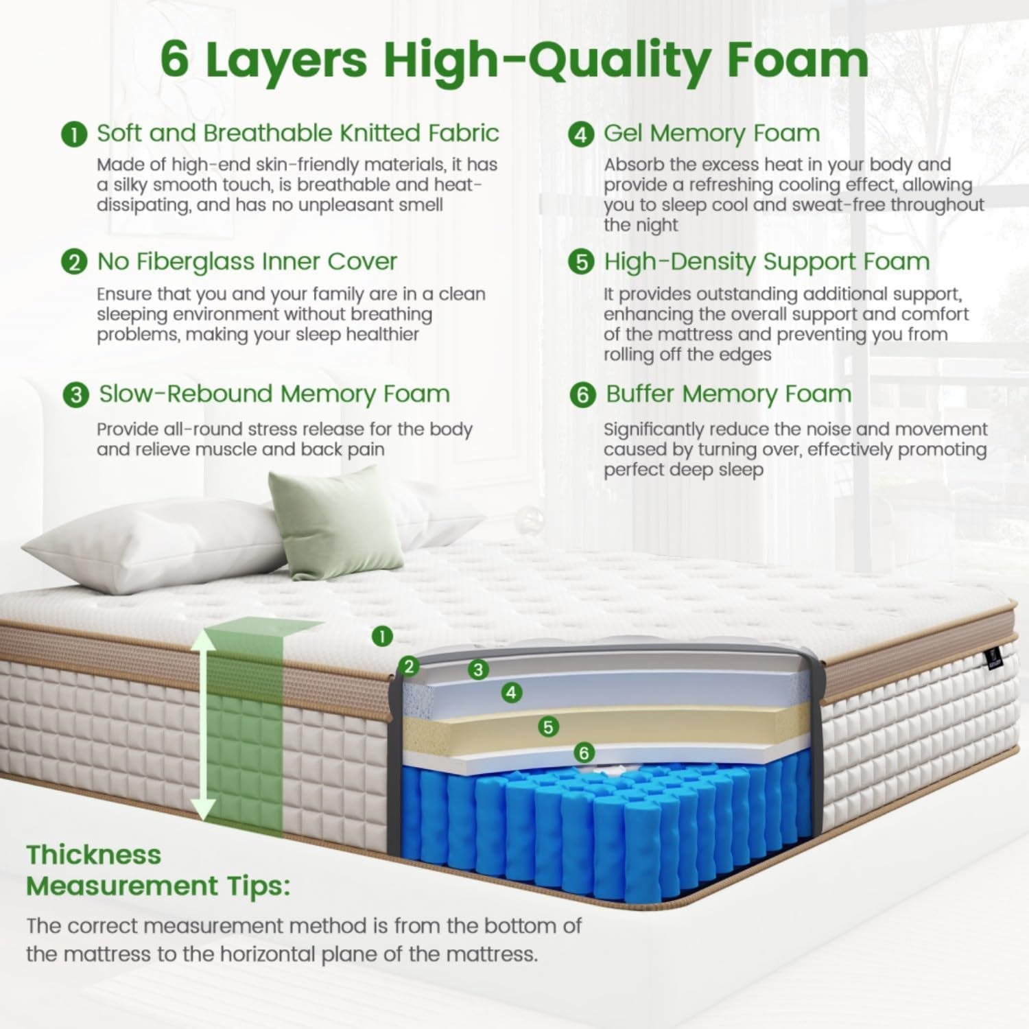 Twin Hybrid Mattress 12 Inch GelMemoryFoam Comfort-1