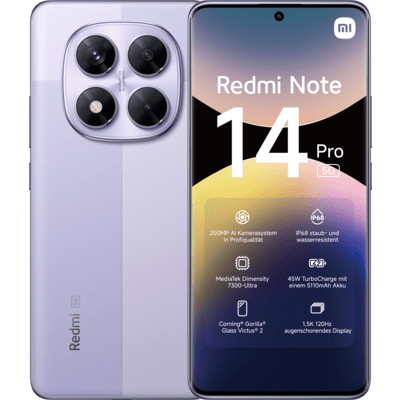 Xiaomi Redmi Note 14 Pro 5G 8 RAM 256GB Lavender Purple NFC (MZB0IM5EU)-0