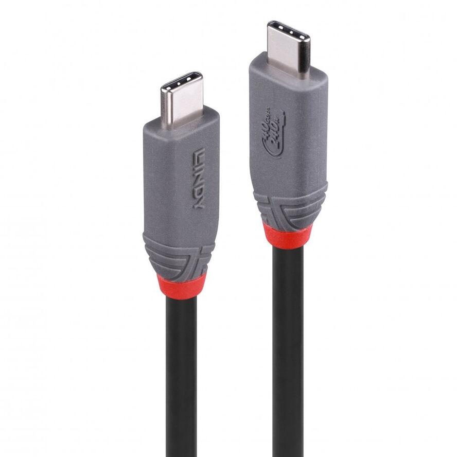 Lindy 36956 USB kábel 0,8 M USB4 Gen 3x2 USB C Fekete (36956)-0