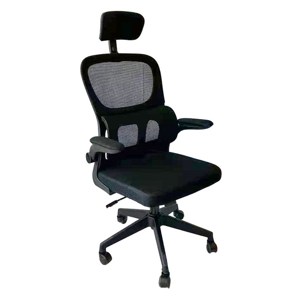 IRIS Office Arcadia fekete, ergonómikus, szövet-hálós irodai forgószék fej és háttámasszal (ARCADIA)-0