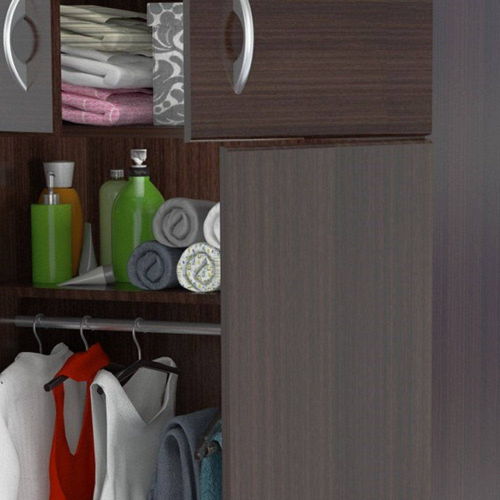 32" Espresso Melamine Mirrored Combo Dresser-5