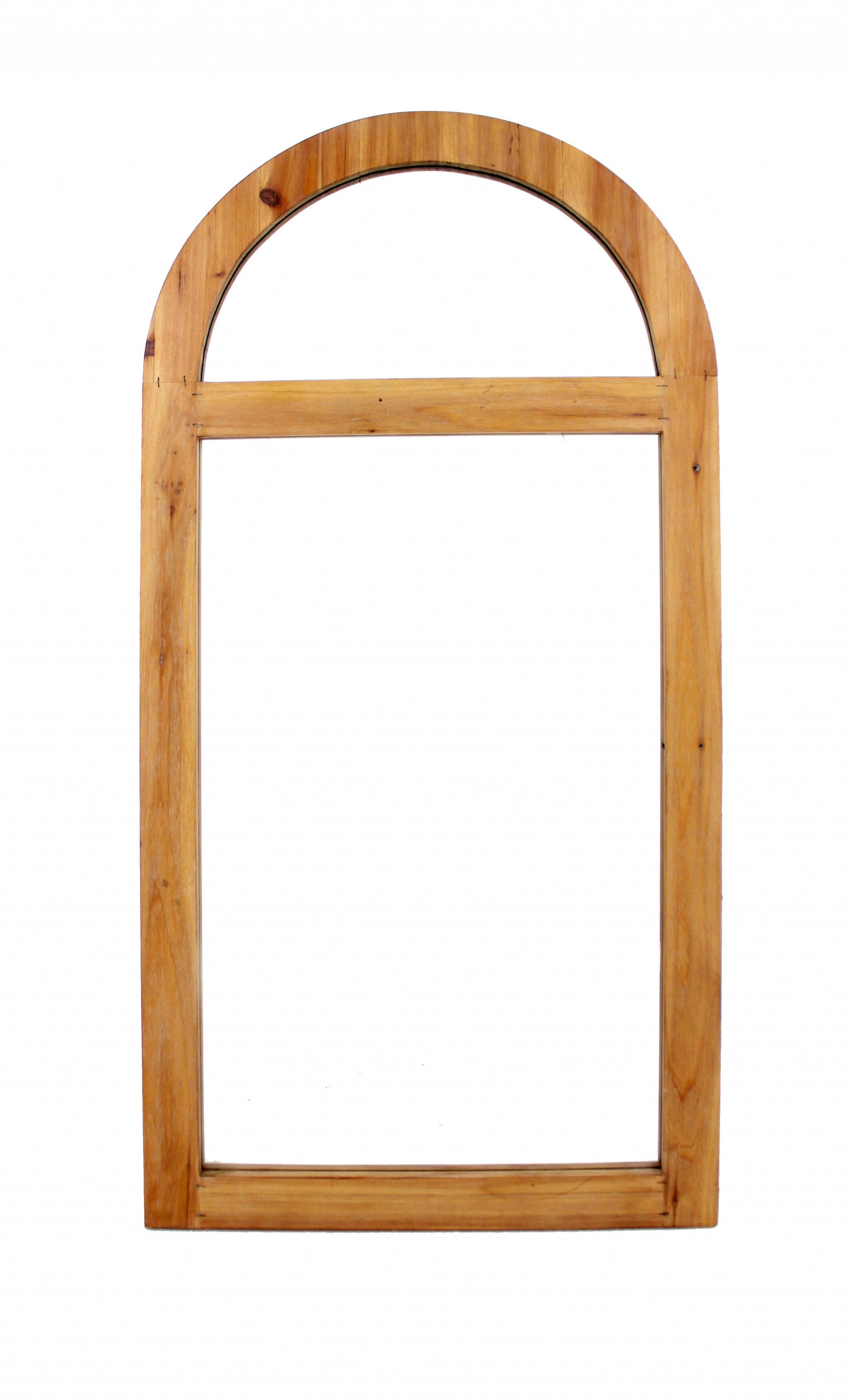 5" Brown Arch Wood Framed Accent Mirror-0