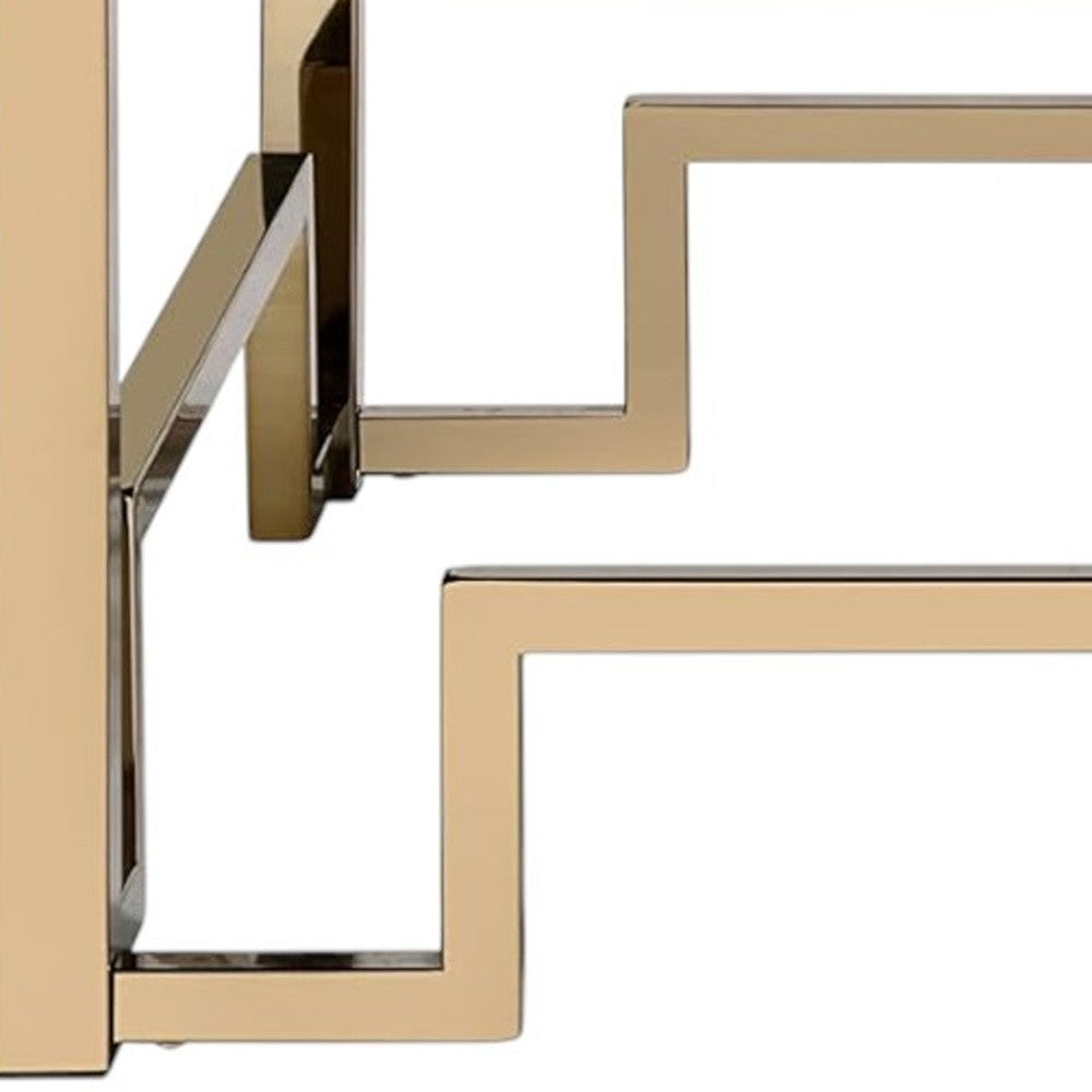 36" Champagne Polyester Tufted Cocktail Ottoman-5