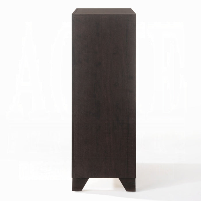 31" Espresso Solid Wood Five Drawer Dresser-4