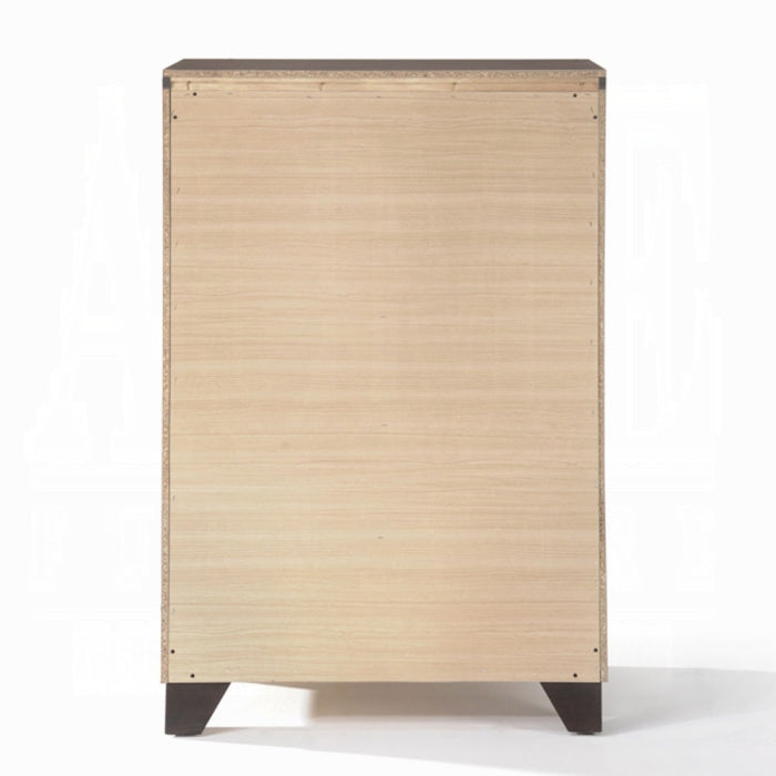 31" Espresso Solid Wood Five Drawer Dresser-5