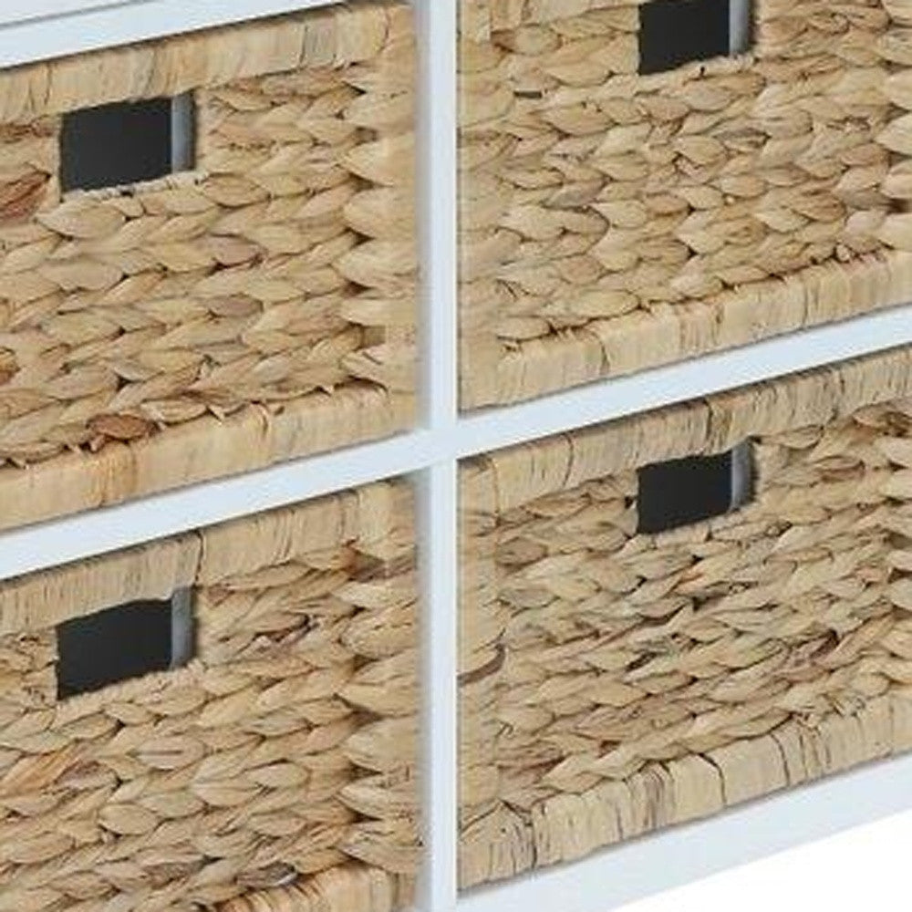 30" X 13" X 28" White Wood Veneer 6 Drawers Accent Chest-3