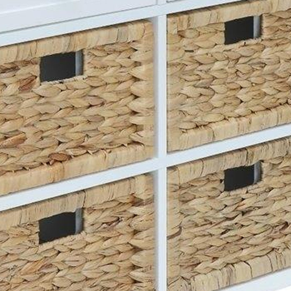 30" X 13" X 28" White Wood Veneer 6 Drawers Accent Chest-4