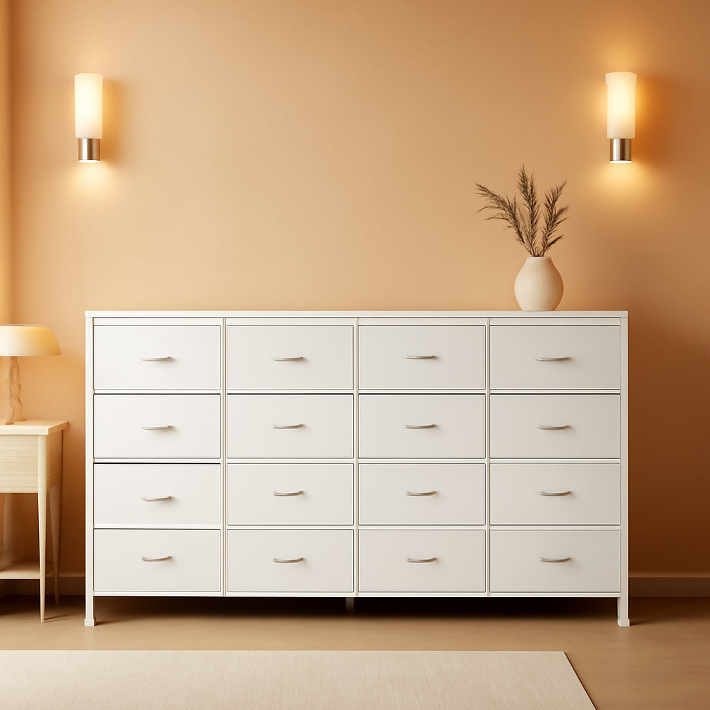 Ultramodern White 63 Inch TV Stand With Integrated Storage-0