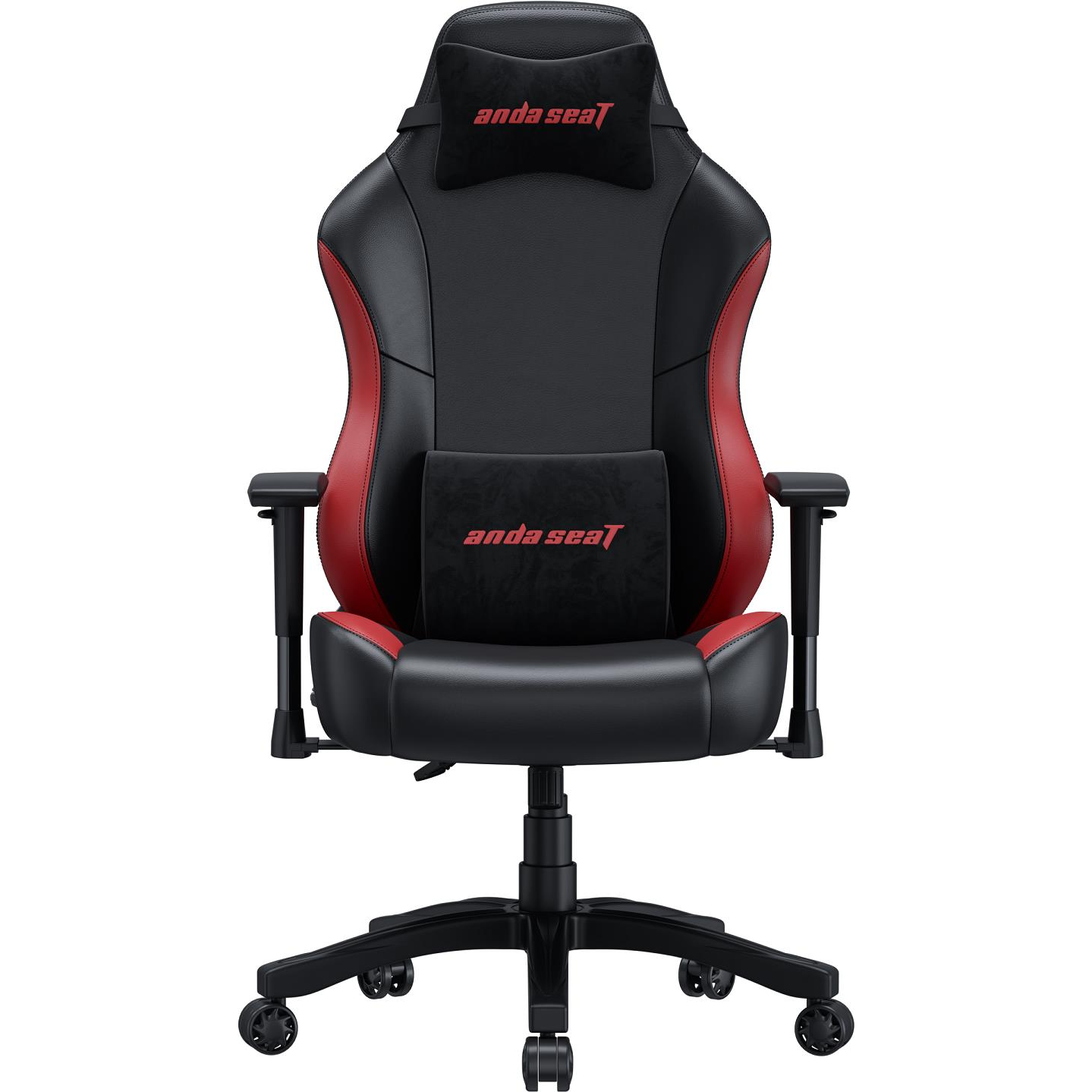 Anda Seat Luna Premium Gaming Chair - L size Black &amp; Red (AD18-48-BR-PV)-0