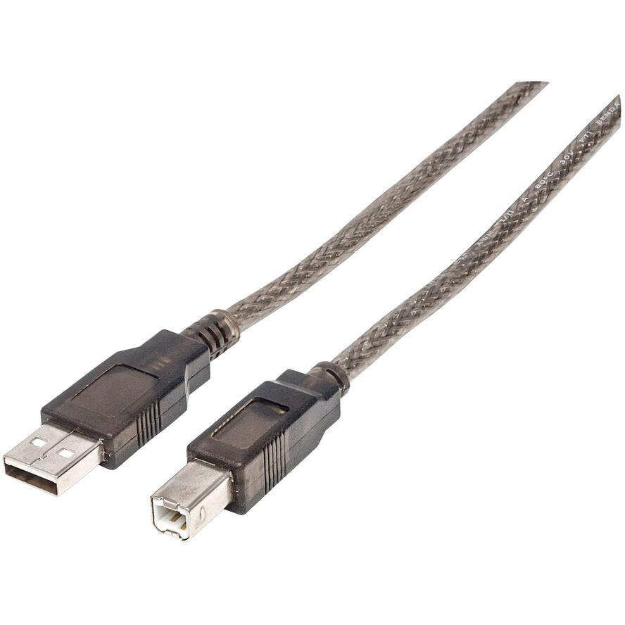 Manhattan 152389 cabluri USB 15 m USB 2.0 USB A USB B Negru (152389)-0