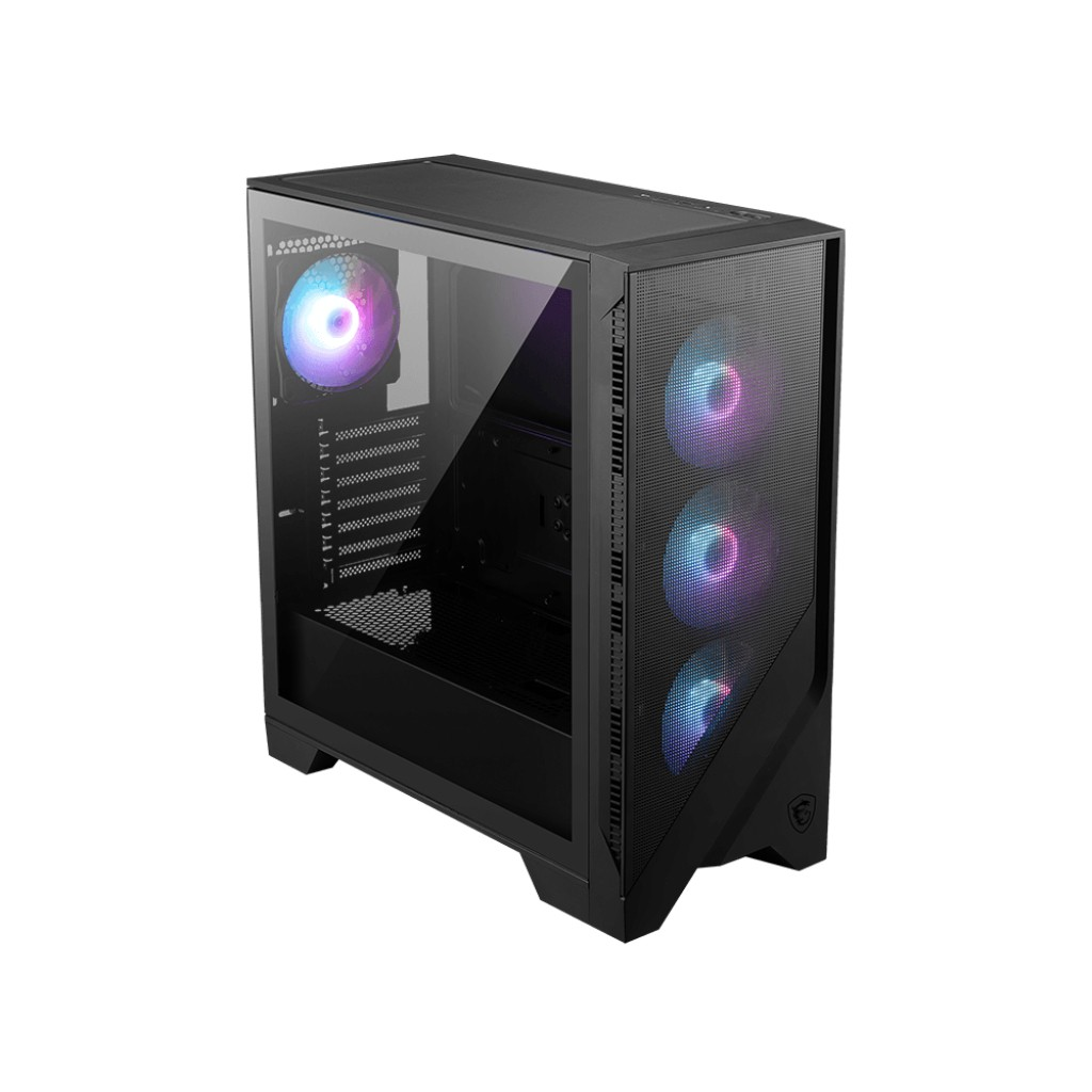 MSI MAG FORGE 321R AIRFLOW компютърна кутия Midi Tower Черен, Прозрачен (306-7G23R22-HH9)-0