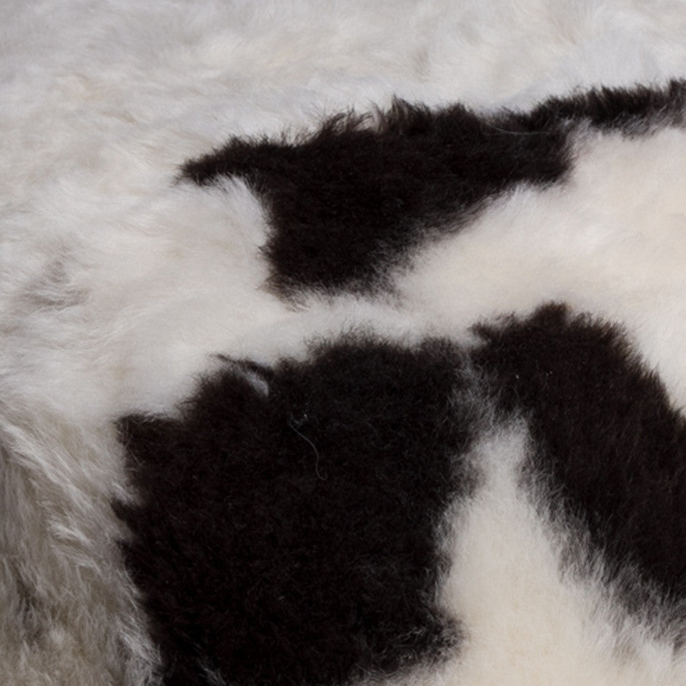 24" X 24" X 12" Spotted Short-Hair Sheepskin Cube Pouf-3