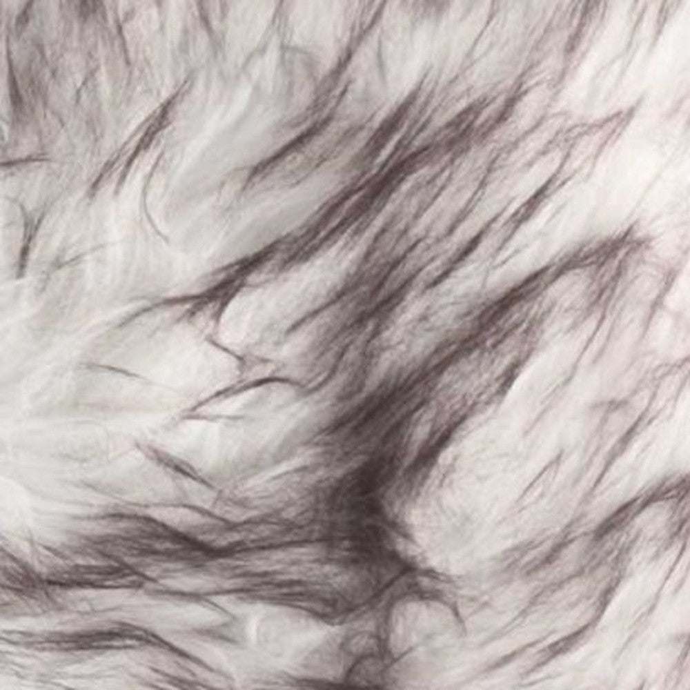 Set of Two 12" X 20" Chocolate Faux Fur Throw Pillow-2