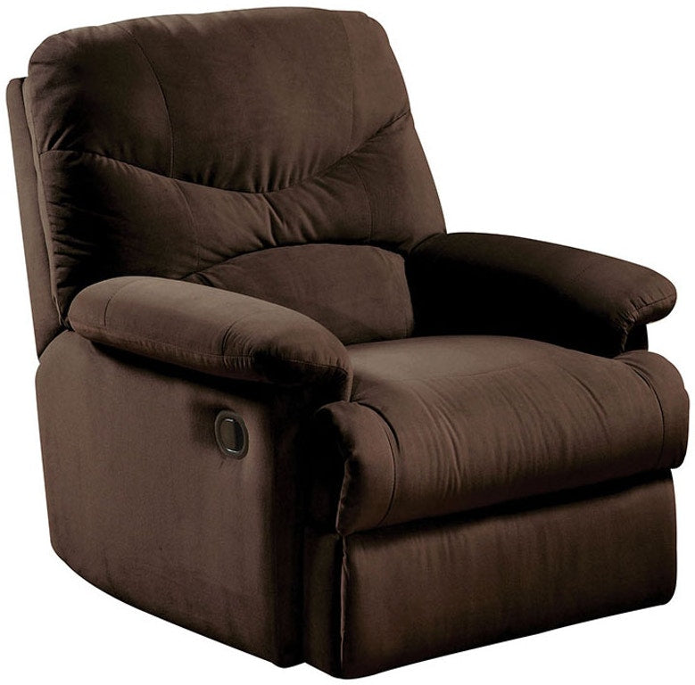 35" Chocolate Microfiber Recliner-0