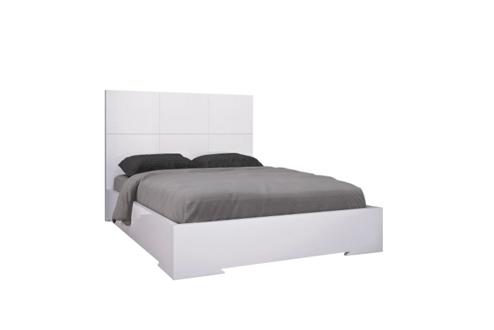White Stainless Steel King Bed Frame-2