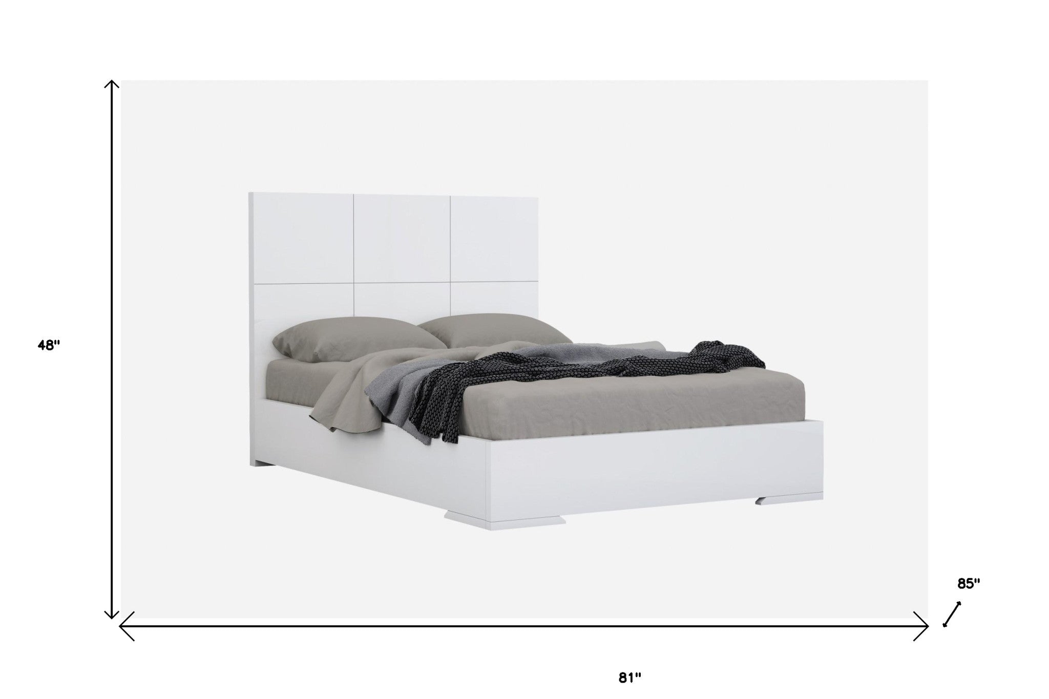 White Stainless Steel King Bed Frame-6