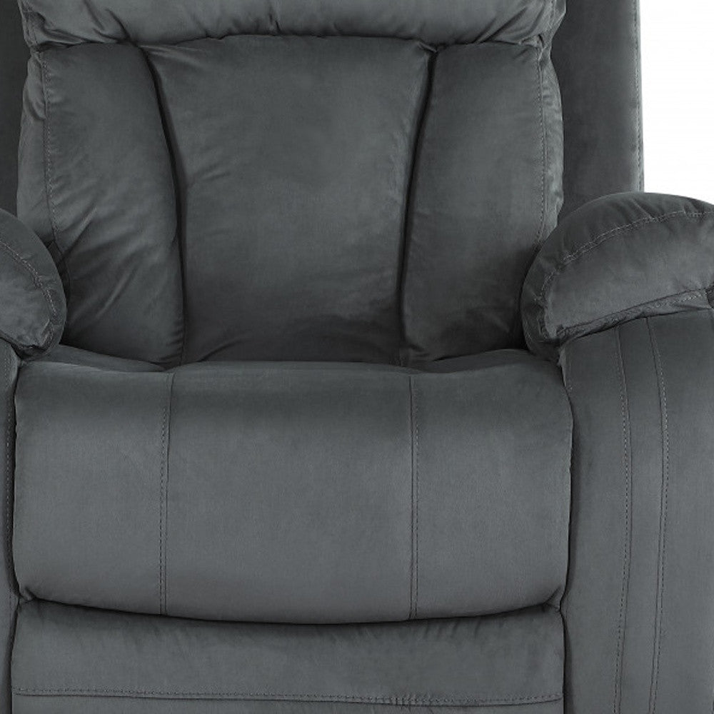 Three Piece Indoor Gray Microsuede Six Person Seating Set-5