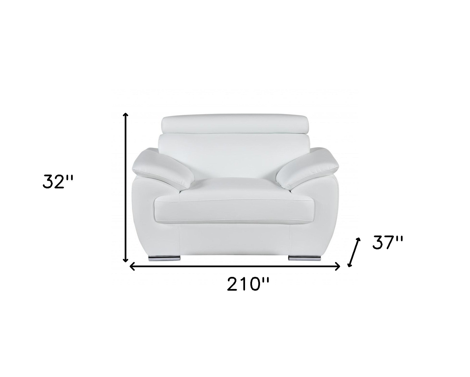 Three Piece Indoor White Genuine Leather Six Person Seating Set-8
