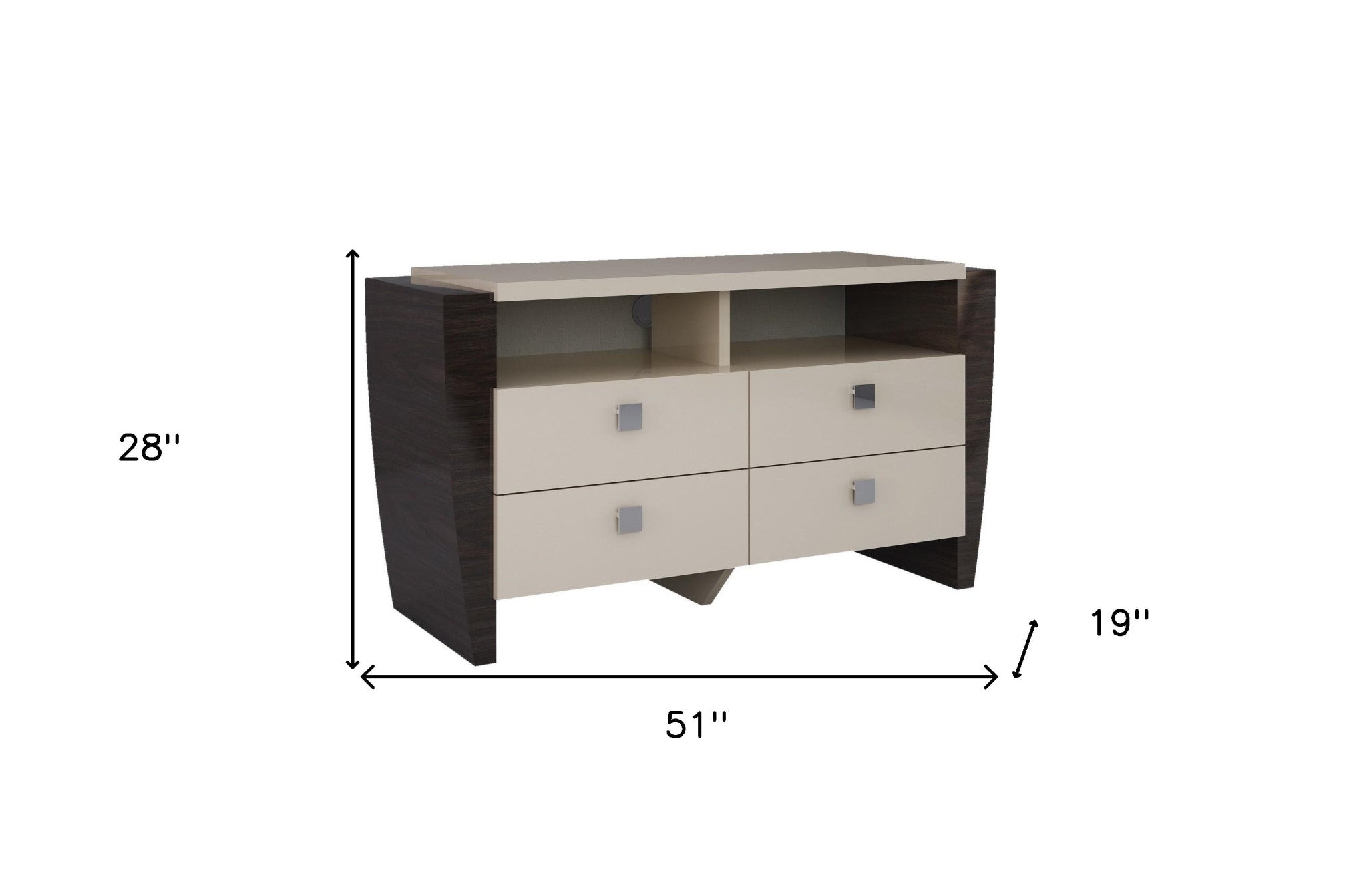 51" Beige Enclosed and Open Storage-4