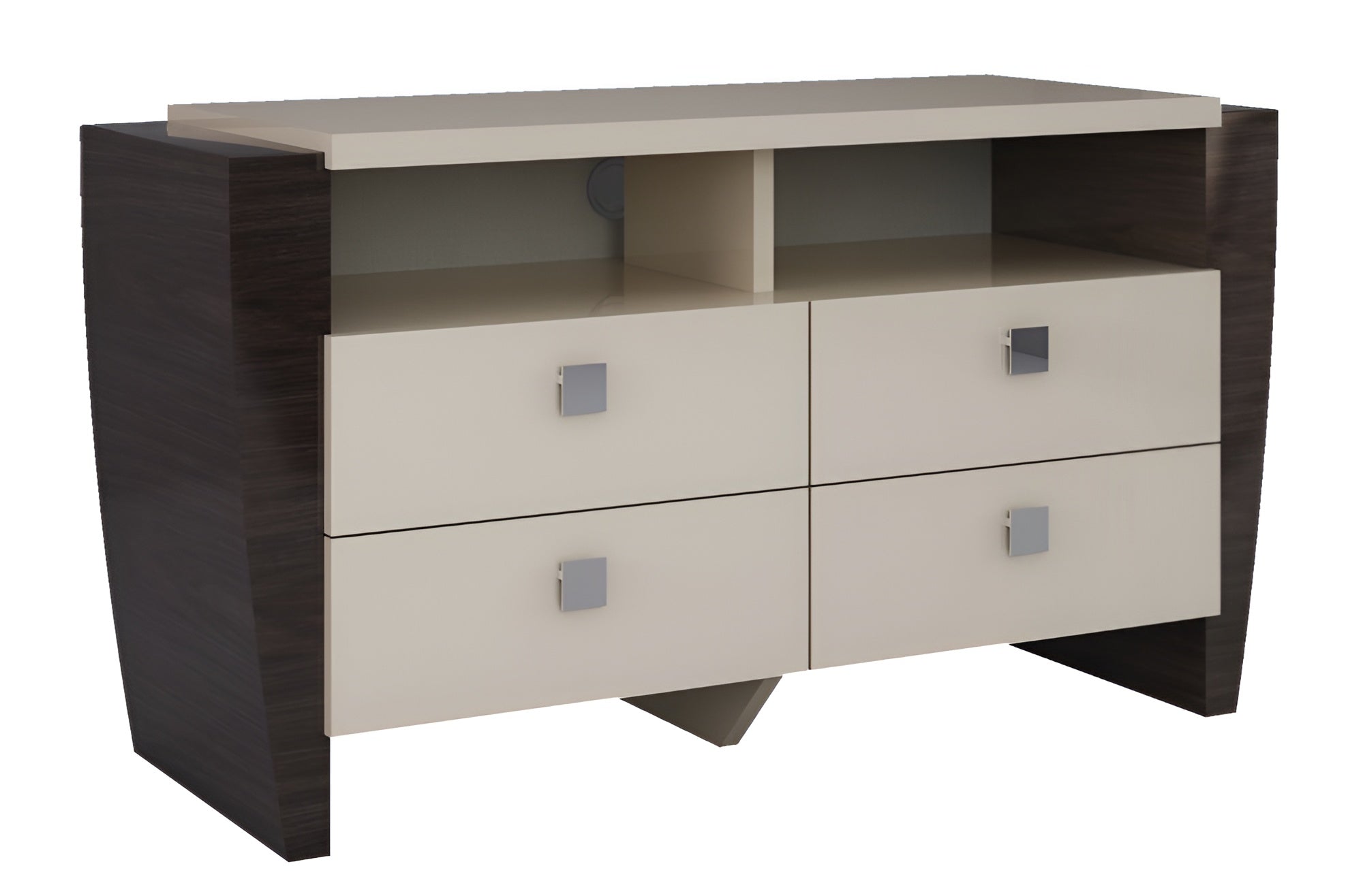 51" Beige Enclosed and Open Storage-1