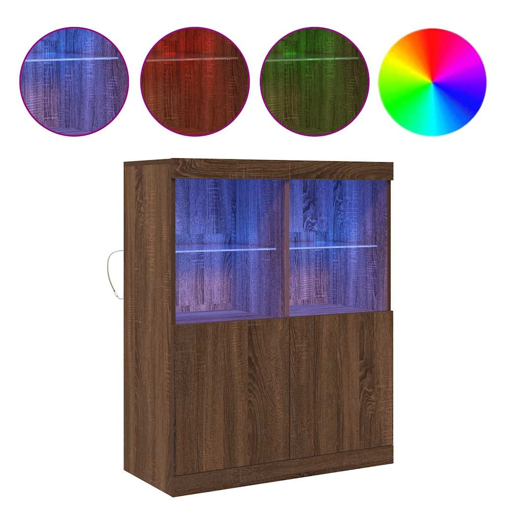 vidaXL vidaXL Szafka, brązowy dąb, 81x37x100 cm, materiał drewnopochodny (3318623)-0